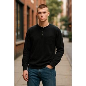 Coleman Henley Sherpa Lined Cotton Blend Men's XXL Gray
